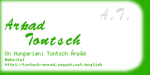 arpad tontsch business card